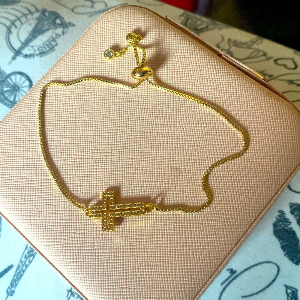 Gold Cross Bracelet